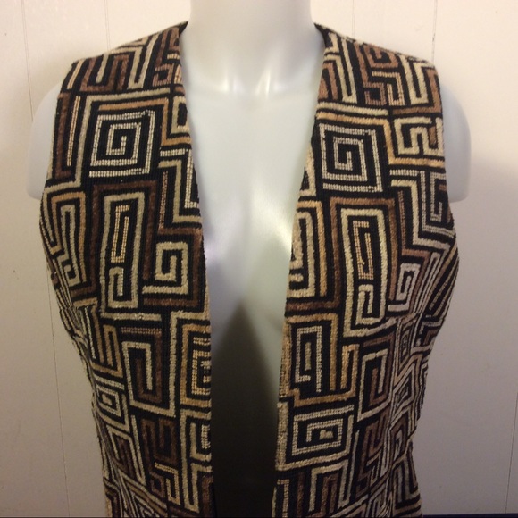 Vintage Aladdin carpet bag tapestry vest size small - Picture 2 of 10